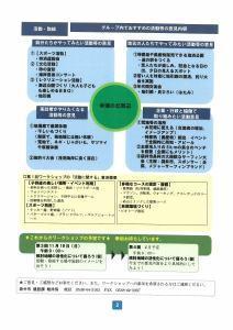 平成29年度第2回ワークショップのニュウースレター裏です。